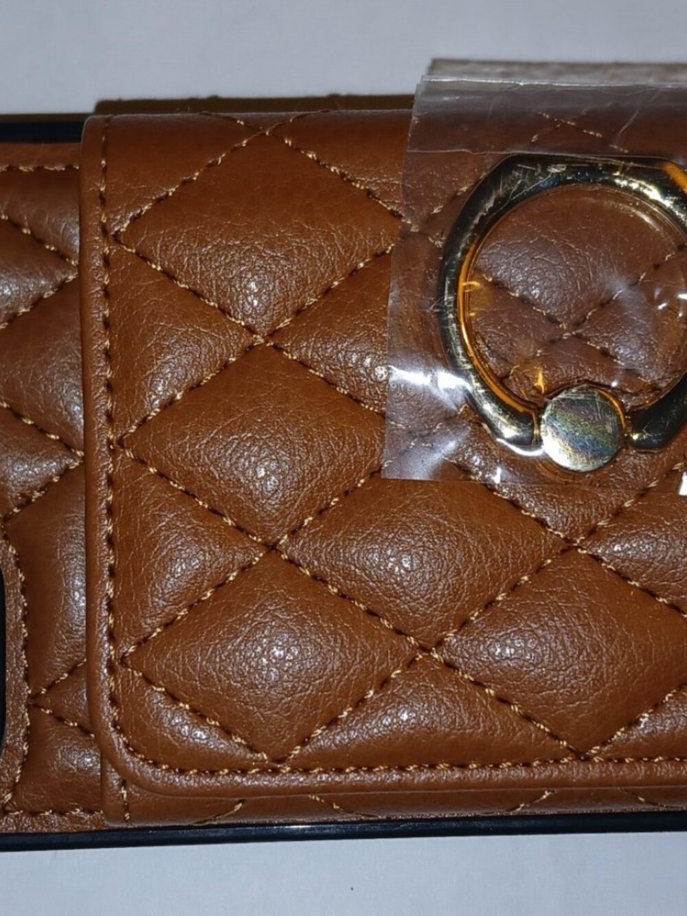 Phone Case/Brown CC Holder Combo w/ Magnetic Shield-iPhone 14/13, 6.1"- NEW! - Picture 2 of 4